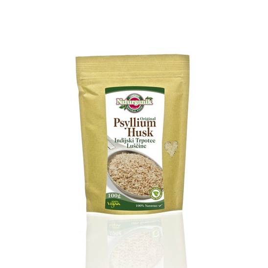 Prehransko dopolnilo, indijski tropotec, Psyllium Husk, Naturganik, 100 g