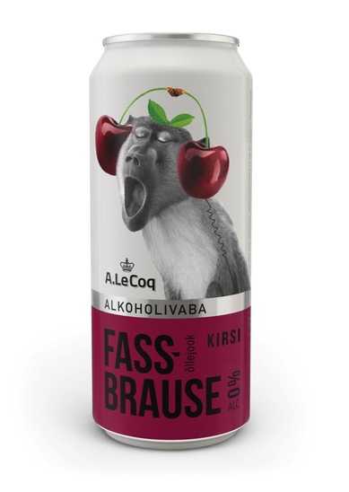 Brezalkoholni radler Fassbrauses, češnja, 0,0 % alkohola, 0,5 l