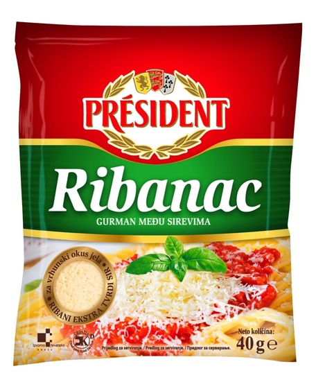 Trdi ribani sir Ribanac, President, 40 g