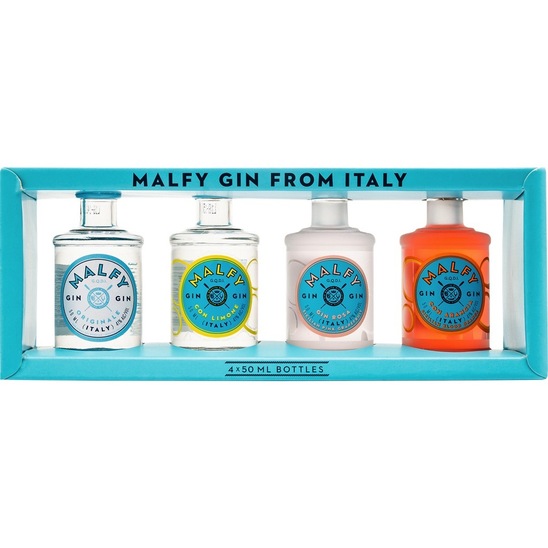 Gin Mini set, Malfy, 41 % alkohola, 4 x 50 ml