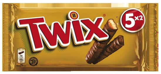 Čokolada Twix, 5 x 50 g