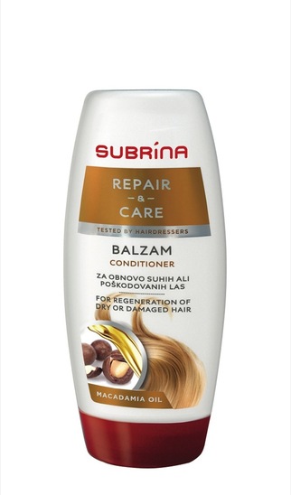 Balzam za lase Repair & Care, za suhe in poškodovane lase, Subrina, 500 ml