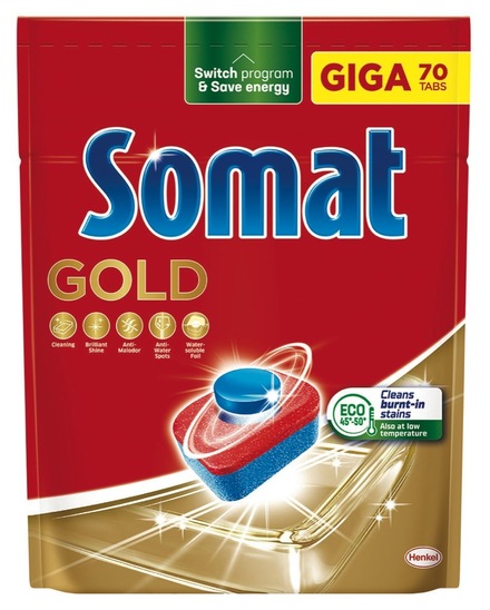 Detergent za strojno pomivanje posode, Gold, Somat, 70/1