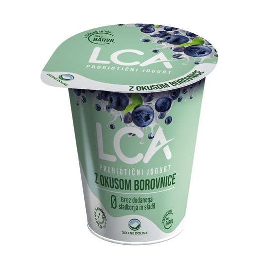 Sadni jogurt LCA Nula, borovnica, Zelene Doline, 150 g