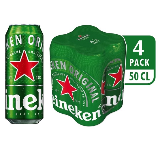 Pivo Heineken, 5,0 % alkohola, 4 x 0,5 l