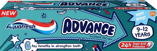 Otroška zobna pasta Aquafresh Advance Kids, 75 ml