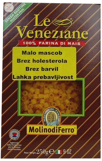 Koruzne jušne testenine brez glutena, Le Veneziane, 250 g