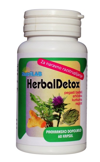 Prehransko dopolnilo Herbal Detox, Nutrilab, 60 kapsul