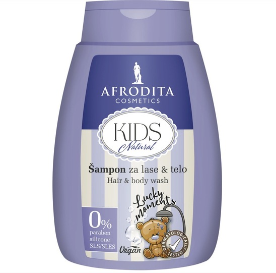 Šampon za lase & telo Kids natural, Afrodita, 200 ml