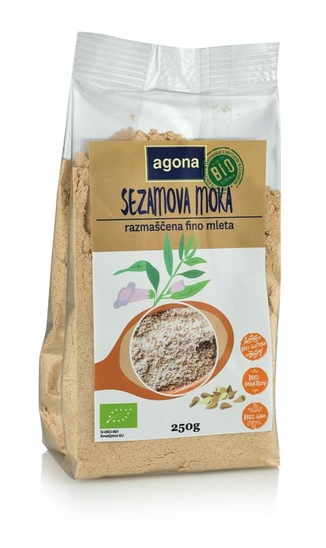 Bio sezamova razmaščena moka, Agona, 250 g