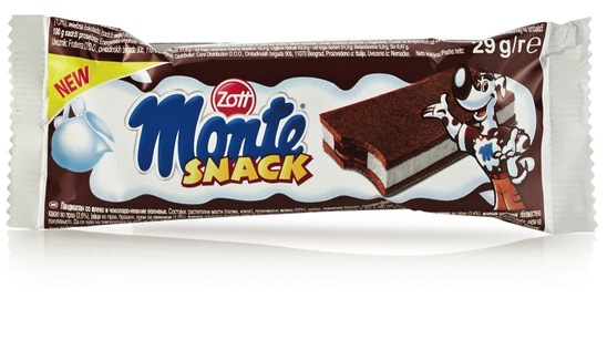 Mlečna rezina Monte Snack, Zott, 29 g