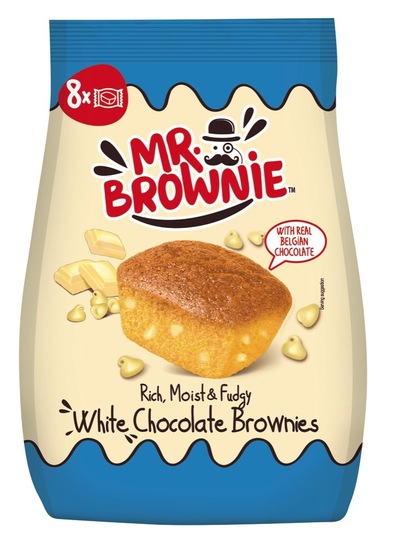 Pecivo Mini Brownie, bela belgijska čokolada, Mr. Brownie, 200 g