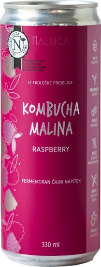 Kombucha, malina, Malinca, 330 ml