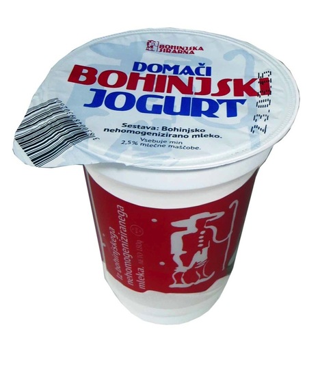Domači bohinjski jogurt, 2,5 % m.m., Bohinjski planšar, 180 g