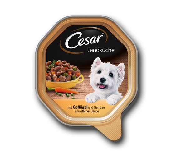 Hrana za pse s perutnino in zelenjavo, Cesar, 150 g
