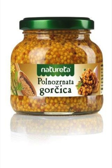 Polnozrnata gorčica, Natureta, 190 g