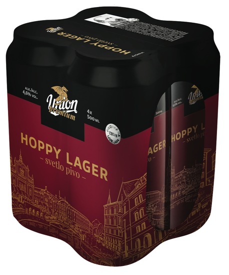 Pivo Premium Hoppy Lager, 4,6 % alkohola, 4 x 0,5 l