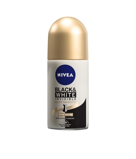 Deodorant roll on Black & White Silky Smooth, Nivea, 50 ml