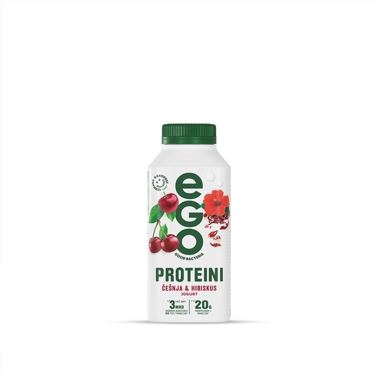 Jogurt s proteini, češnja in hibiskus, Ego, 330 g
