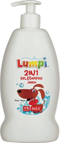 Gel in šampon, jagoda, Lumpi, 500 ml