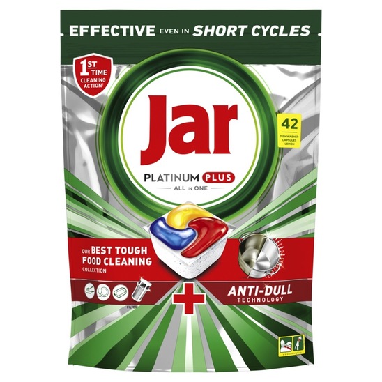 Detergent za strojno pomivanje posode Lemon, Jar Platinum Plus, 42/1