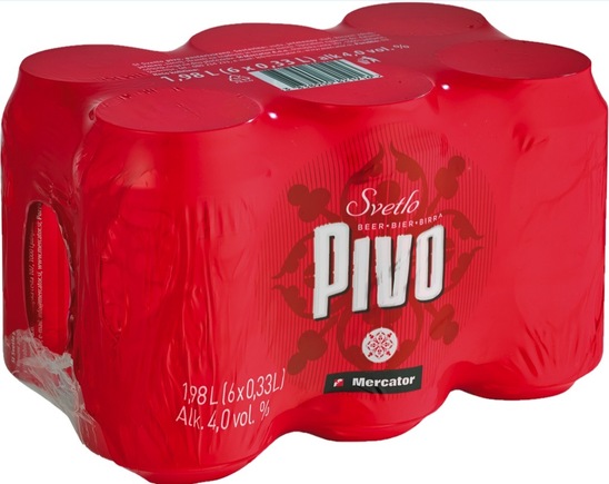 Pivo Mercator, 4,0 % alkohola, 6 x 0,33 l