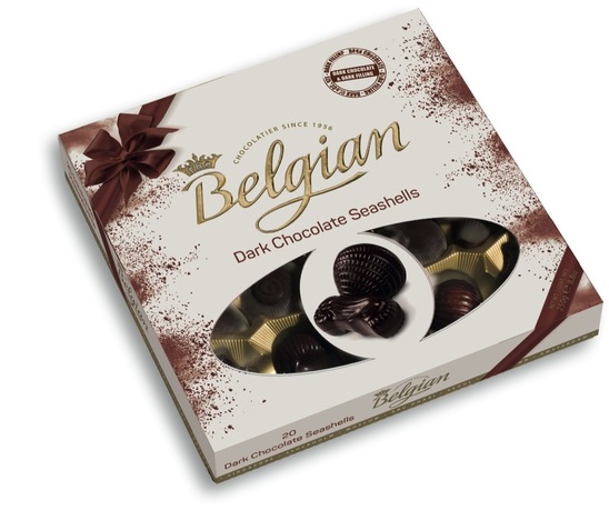 Praline školjke iz temne čokolade, Belgian, 250 g