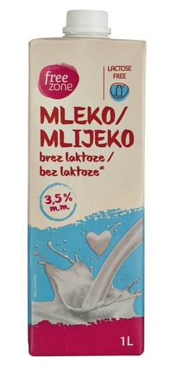 Trajno mleko brez laktoze, Free Zone, 1 l