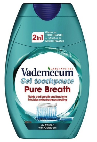 Zobna pasta, Pure Breath 2v1, Vademecum, 75 ml