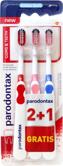 Zobna ščetka Parodontax Gums & Teeth, Extra Soft, 3/1