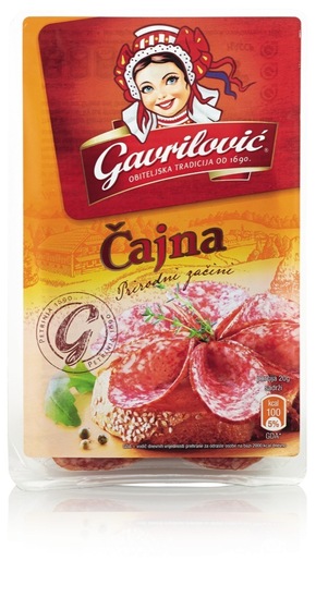 Narezek čajna klobasa, Gavrilovič, pakirano, 80 g