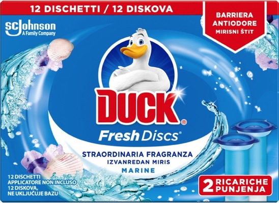Wc osvežilec Duck Fresh Discs Marine, dvojno polnilo