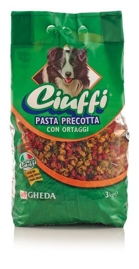 Hrana za pse Ciuffi s testeninami in zelenjavo, Gheda, 3 kg