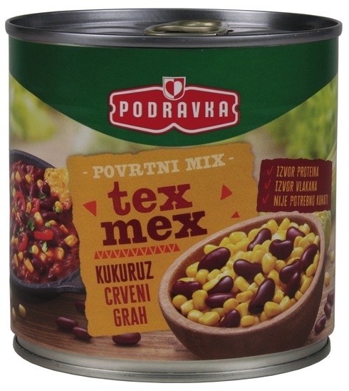 Zelenjavna mešanica tex-mex, Podravka, 340 g