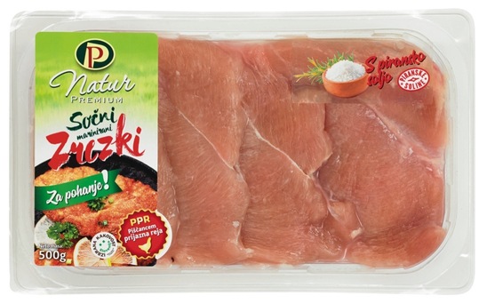 Sočni piščančji zrezki, Natur Premium, 500 g, IK