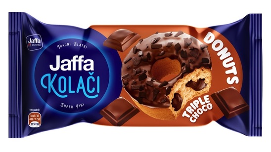 Donut s trojno čokolado, Jaffa, 58 g
