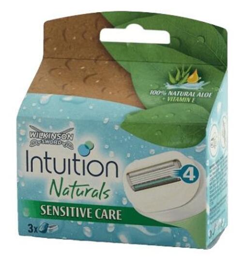 Brivski vložki Wilkinson Intuition Naturals Sensitive, 3 kosi