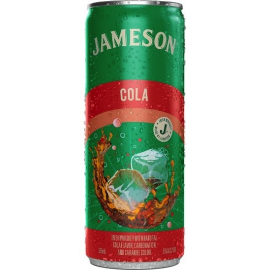 Mešana gazirana alkoholna pijača, Jameson & Cola, 5,0 % alkohola, 0,25 l