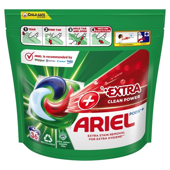 Detergent za pranje perila, Ariel kapsule Extra Clean, 36/1