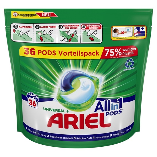 Detergent za pranje perila, Ariel kapsule UNI+, 36/1