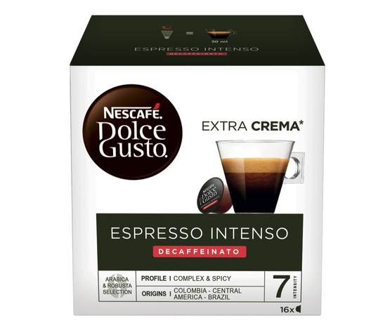 Kava Espresso Intenso, brez kofeina, Nescafe Dolce Gusto, 99,2 g