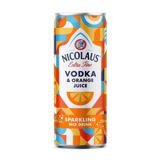 Mešana alkoholna pijača, Vodka & Orange Juice, St. Nicolaus, 4,9 % alkohola, 0,25 l