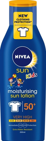 Mleko za sončenje, za otroke, SPF 50+, Nivea Sun, 200 ml
