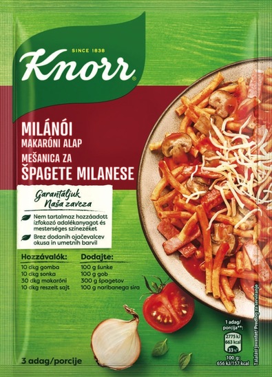 Mešanica začimb za špagete milanese, Knorr Fix, 60 g