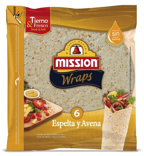 Pšenična tortilija, pira in oves, Mission, 370 g