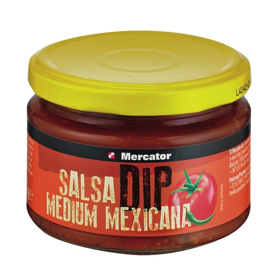 Paradižnikova omaka s sladko papriko, Salsa dip, Mercator, 260 g