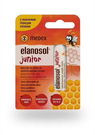 Balsam za ustnice, Elanosol Junior, Medex, 5,1 g