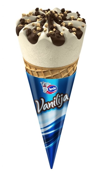 Sladoled kornet, vanilija, Ledo, 120 ml