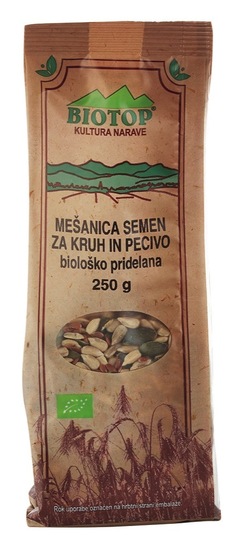 Bio mešanica semen za kruh in pecivo, Biotop, 250 g
