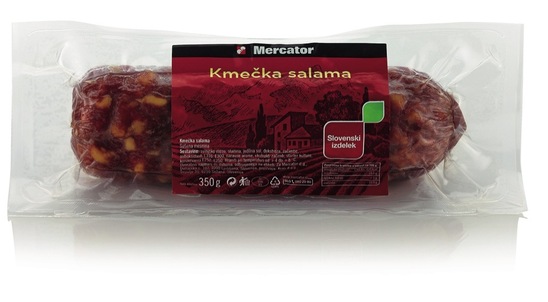 Mini kmečka salama, Mercator, 350 g, pakirano